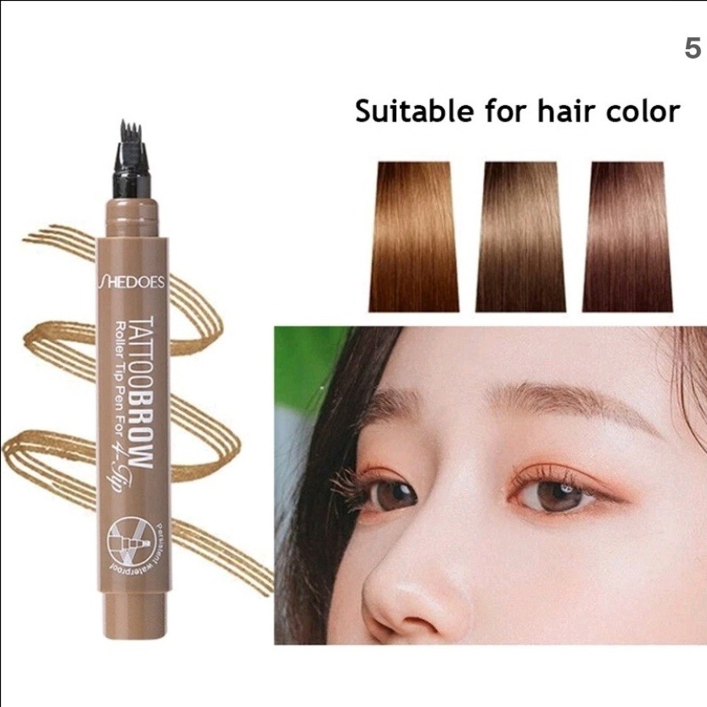 4 Point Eyebrow pen Waterproof Tint Creates Natural Looking Brows Stays on 24H